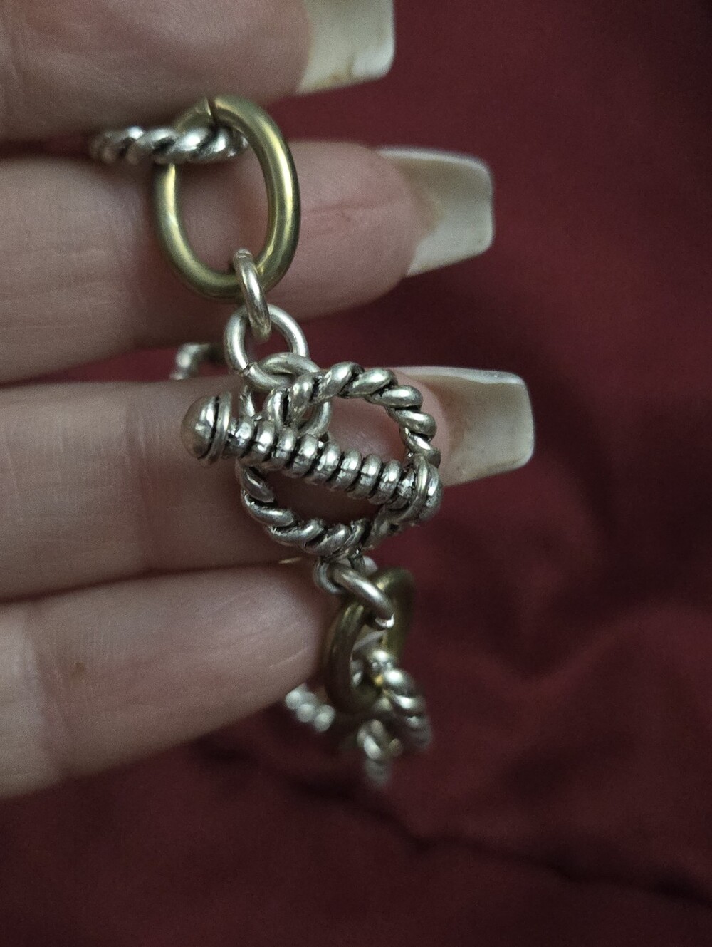 Two-Tone Rope Link Bracelet - Picture 2 of 2